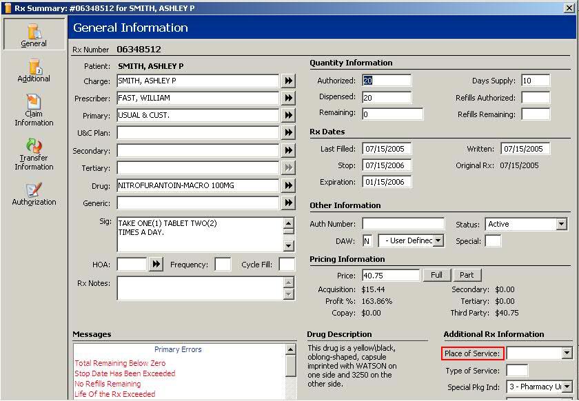 NCPDP D.0 Field Numbers with NRx Field Names and Locations