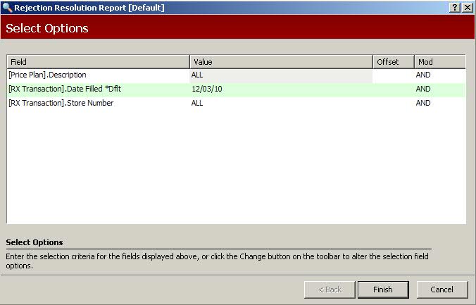 Electronic Reject Resolution Report